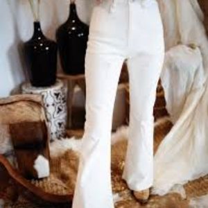 Southern Fried Chics white flare jeans